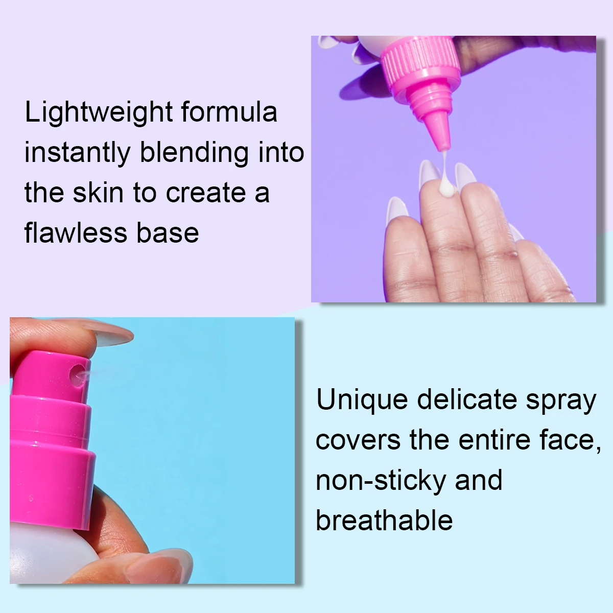 Either Vegan Waterproof Long Lasting Makeup Setting Spray Foundation Glued Hydration No Sticky Face Glue Gripping Primer