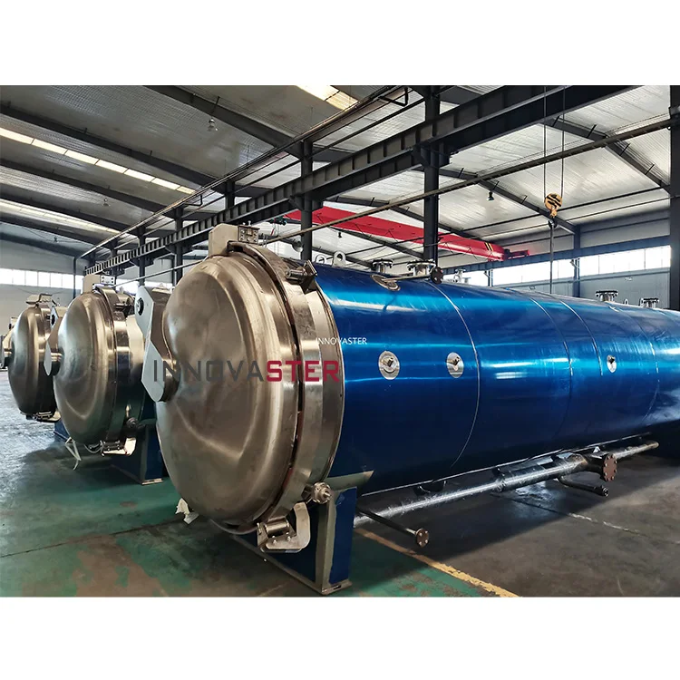 Large dairy processing plants retort glass bottle milk sterilizer rotary type autoclave