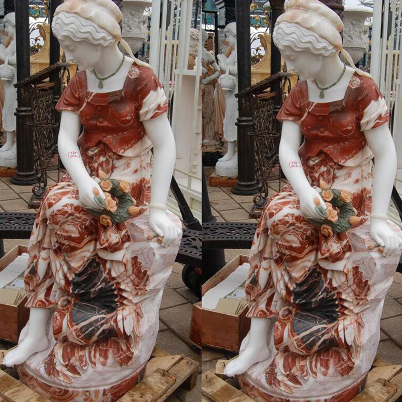White Marble Garden 4 Seasons Statues for garden ornamentation