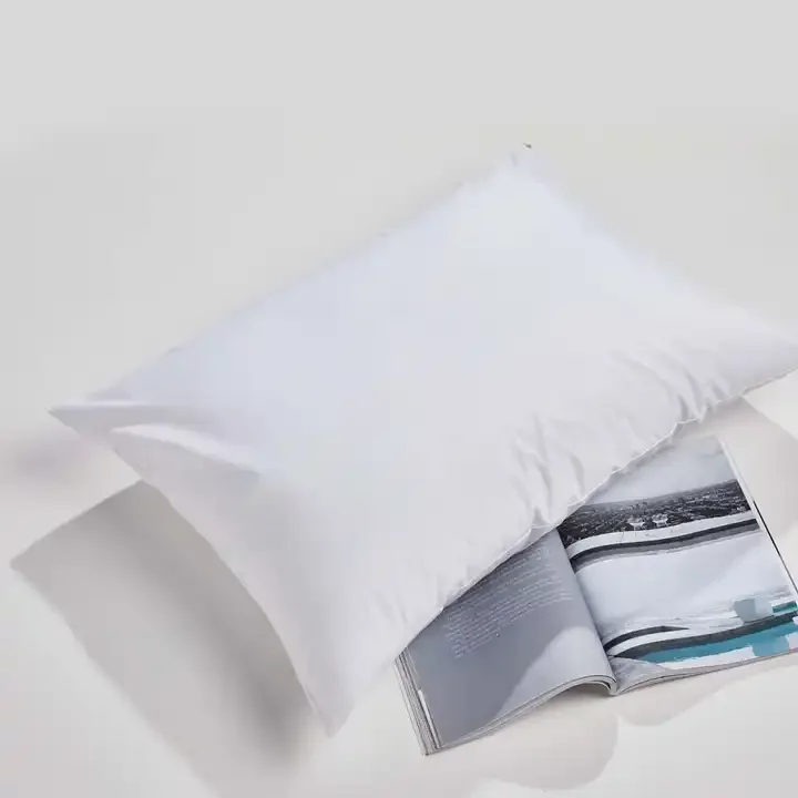 High-density White 100% Cotton Pillowcase Pillow Cover 20 x 30 inches Envelope Closure for Hotel/Home