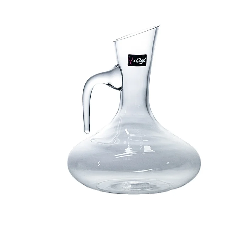 Italita explosion style creative lead-free crystal glass oblique mouth with decanter red wine dispenser wine set