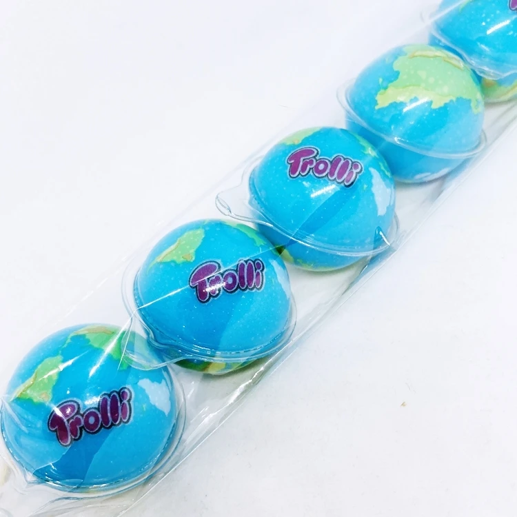 PLANET GUMMY EARTH JELLY BURST EXPLODING CANDY FIVE PIECE IN ONE BAG