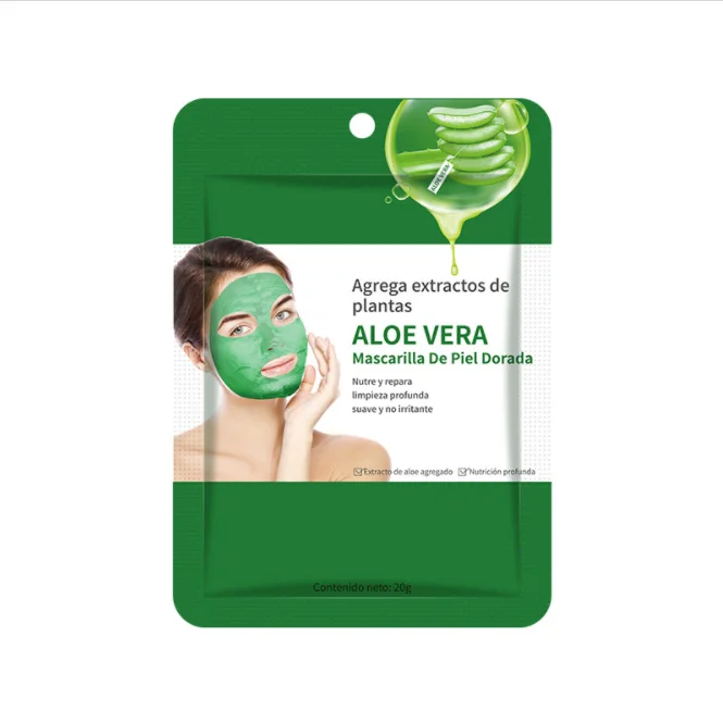 Private Label Cosmetic Facial Mask Aloe Clay Mask Golden Collagen Peeling Mask  Skin Care Whitening Cleaning
