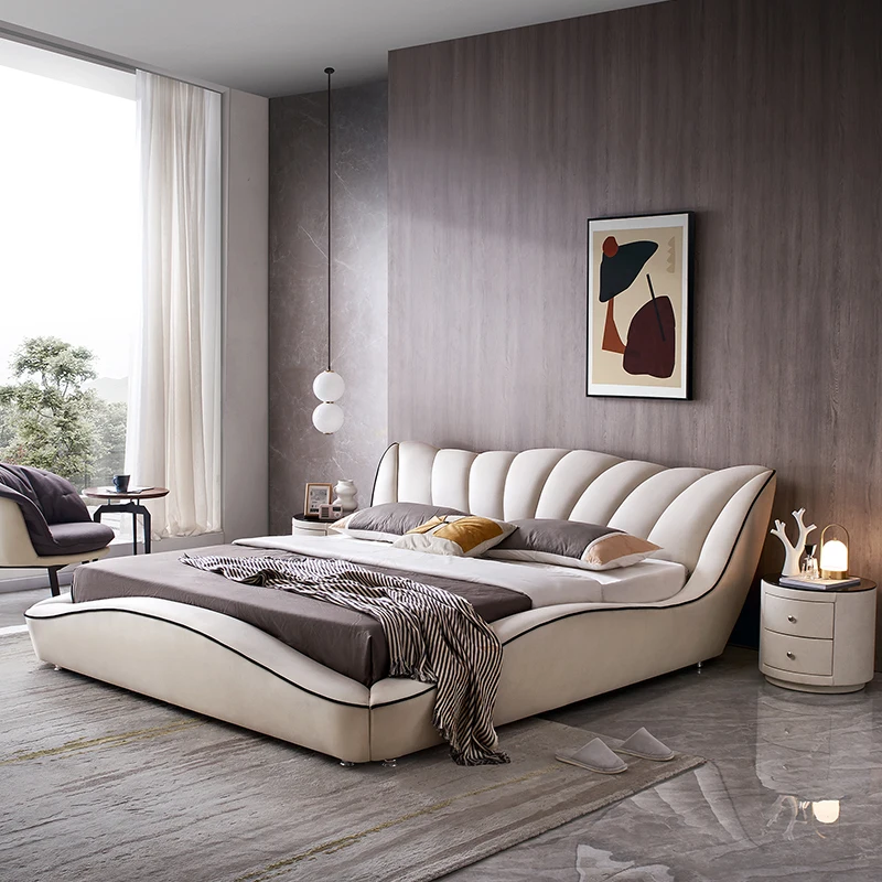 Italian fabric villa retail cute bed frame with luxury mirror cheap modern girls queen office podscanopy adults bedroom sets