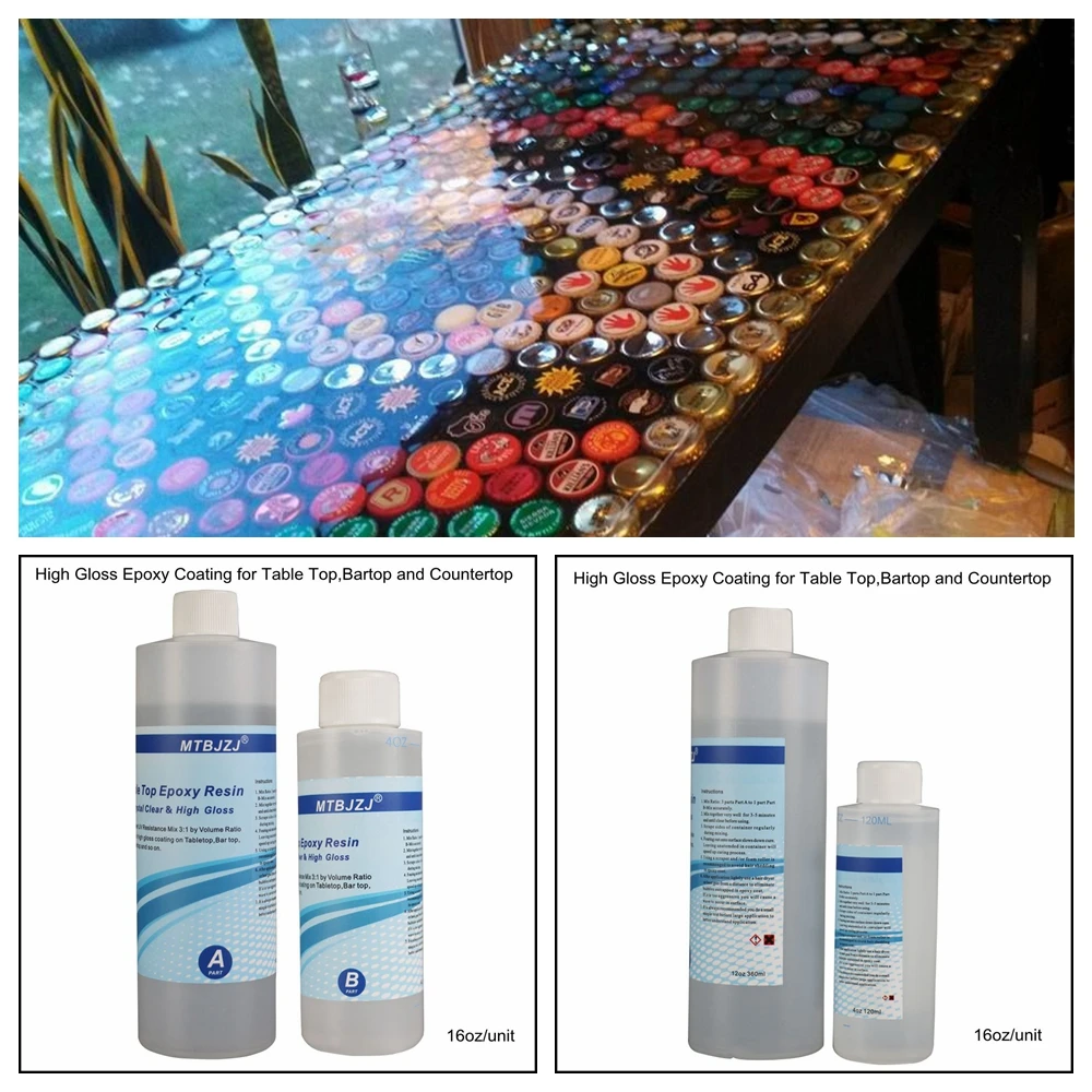 
Non Toxic Yellowing Bar Top Epoxy Resin 16 oz Kit 