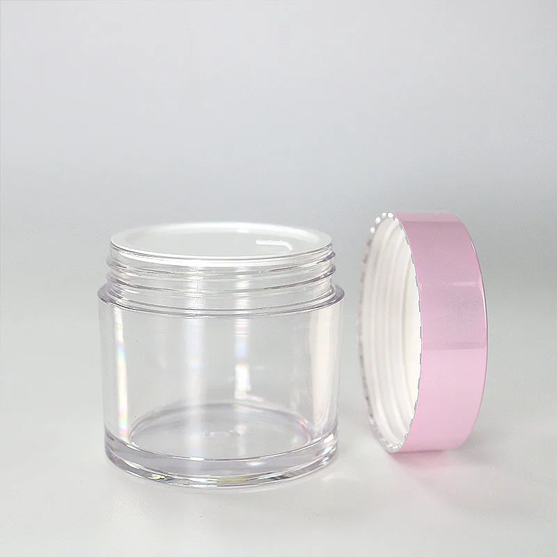 wholesale food grade 1oz 2 oz 3oz 4 oz 8 oz 15g 30g 80g 120g 250g clear empty PET cosmetic  plastic jar with  plastic screw cap