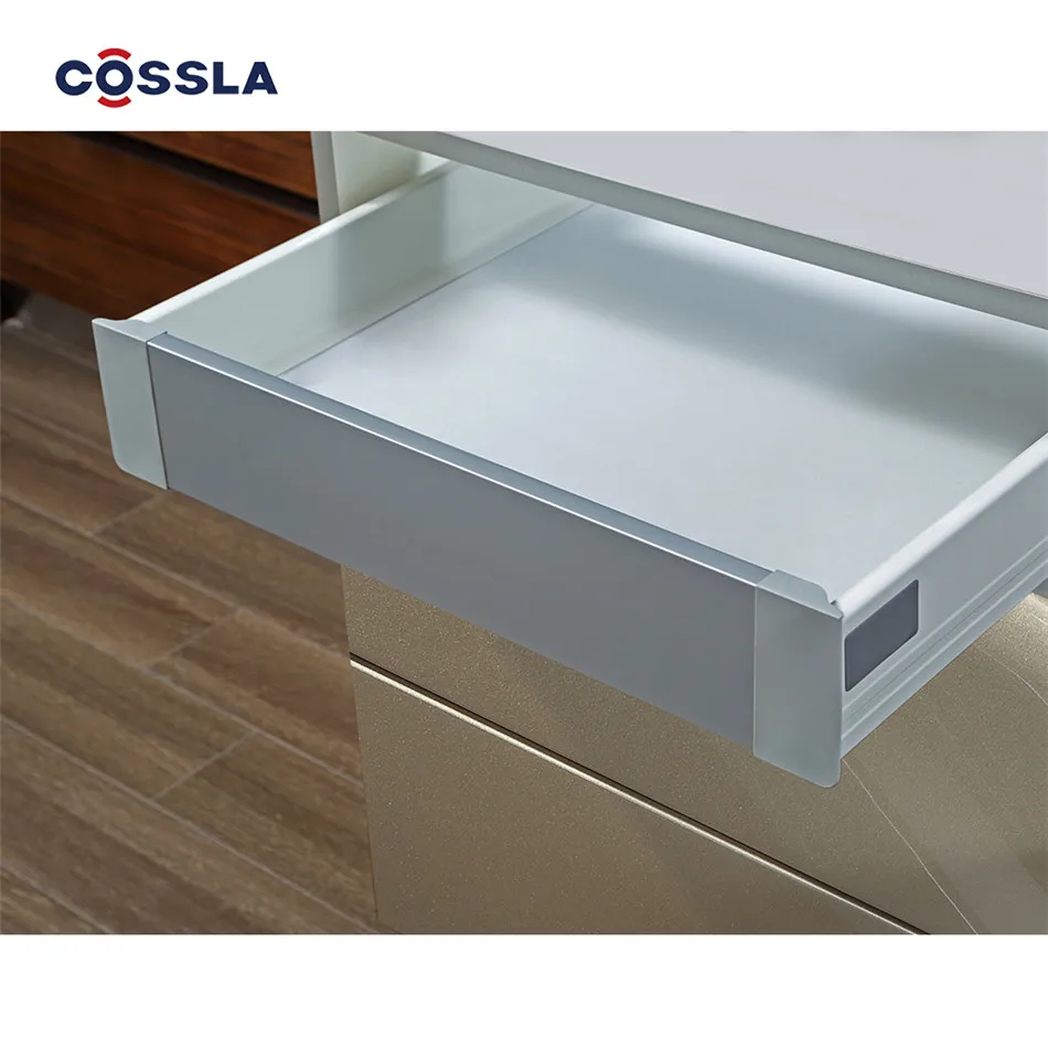 
full extension blumot soft close tandem metal box drawer slide 85mm height luxury metal box 