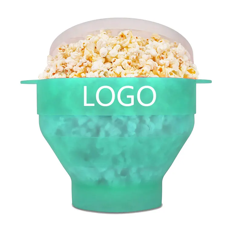 Food Grade Microwave Popcorn Popper Silicone Popcorn Bowl Home Microwaveable Pop Corn Maker