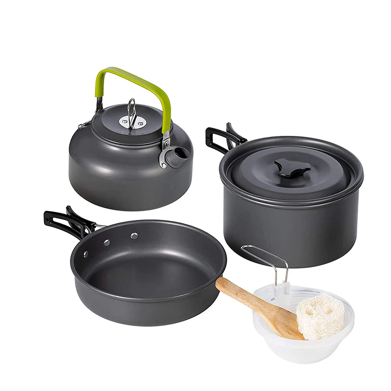 New Products 2023 Camping Equipment Non Stick Pans Camping Cookware Direct Buy China Chinese Merchandise Camping Cookware Kit