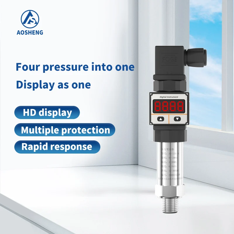 AOSHENG Low cost 4-20mA/0-10V/0-5V pressure transmitter/ Vacuum transmitter sensor with high quality