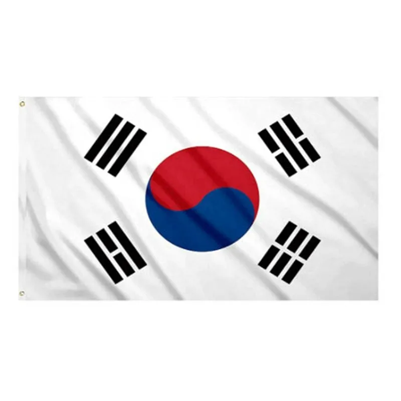 Wholesale 3*5 Ft Korea Banner National Day Korean Flag Polyester No Fade Korea Flags Import North And South Korea Flag