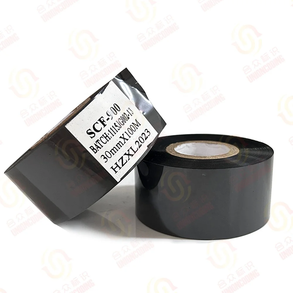 Hot Coding Ribbon SCF900 30mm PET Hot Stamping Foil Tape for Plastic Batch Coding Machines