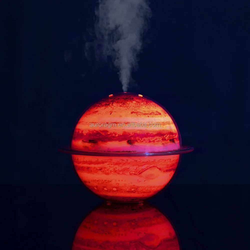 Лидер продаж новый дизайн лидер Jupiter 3D лампа 330 мл креативный ночник планета USB ультразвуковой ароматический увлажнитель