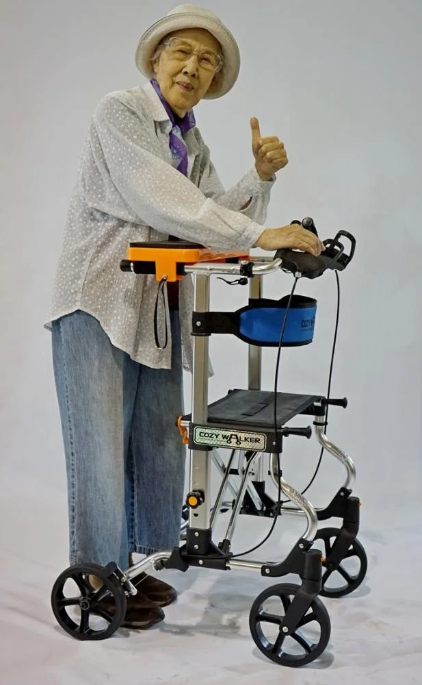 Light weight aluminum folding rolling mobility medical cerebral palsy walker Rollator walker for old people