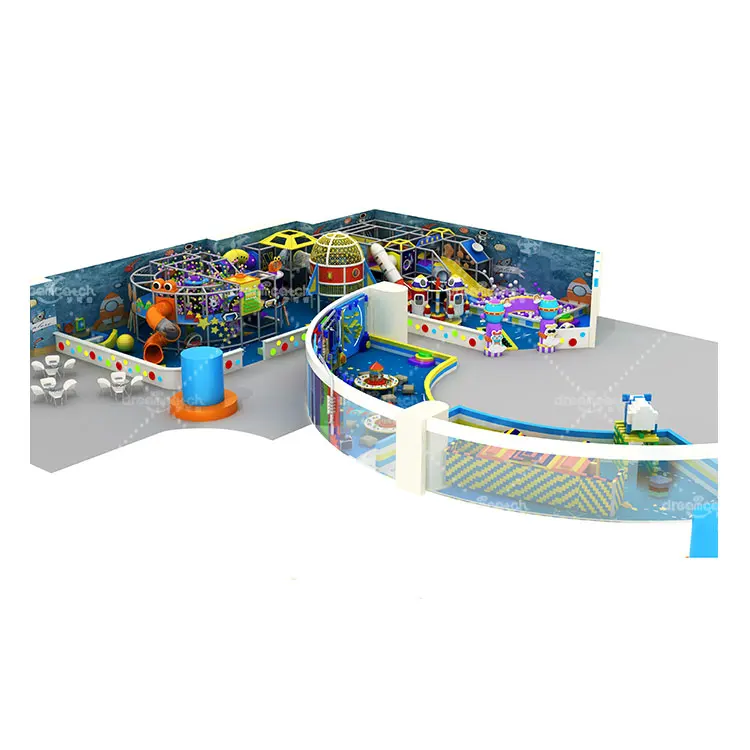 Robot Theme Science Museum Children Adventure Maze Soft Play Equipment Set Kids Indoor Playground for sale