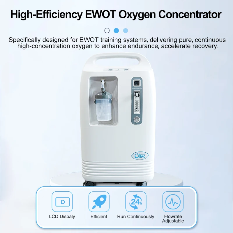 Olive HIIT IHHT Training EWOT Training System 96% Oxygene Therapy EWOT 10l Oxygene Concentrator with 1000l Reservoir Bag