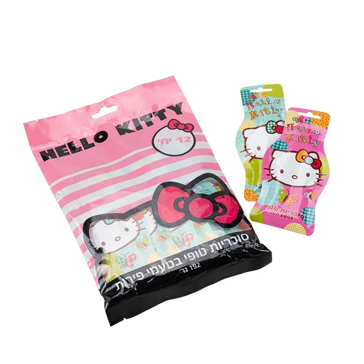 Hellokitty China Gummy Candy Sweet Fruity Bag Packaging Small Particles Sweet Sour Soft Gummy Fruit Flavor Candy Factory Normal