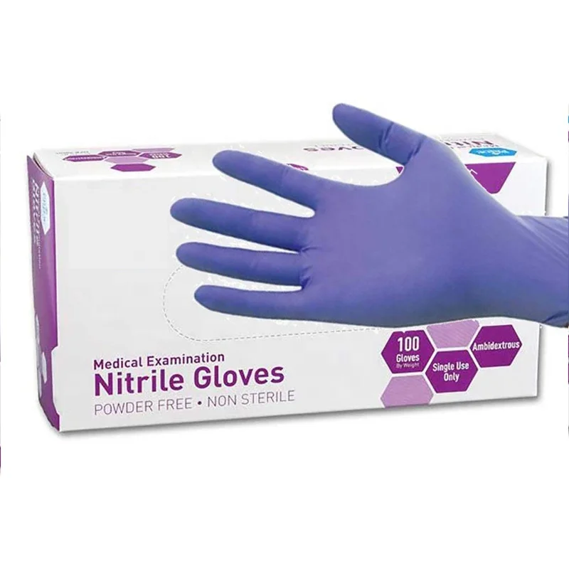 Carton Malaysia Safety Medic Black Nitrile Gloves Without Powder For Artritis