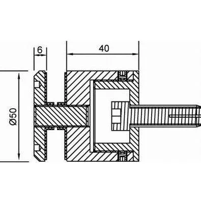 Everstrong stainless steel solid round  glass holder or standoff  for stair railing