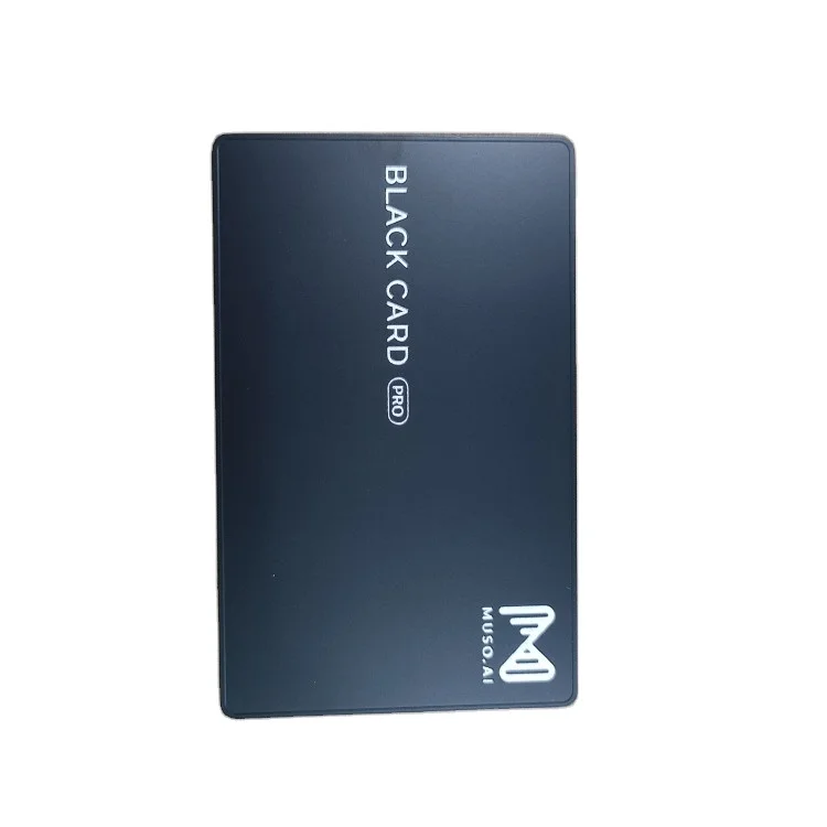 Fully custom surface etching cut through logo stainless steel metal business card
