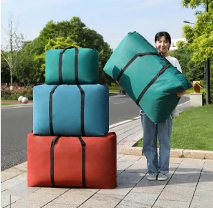 Moving duffel bag Big Big strong moving bag wholesale household large thickened non-woven quilt storage bag