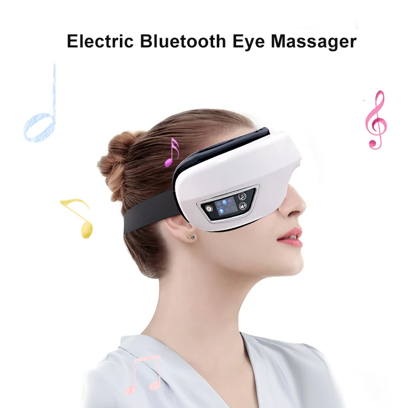 Многофункциональный Электрический беспроводной массажер для глаз косметический уход расслабляющий с нагревом воздушной подушкой вибрацией музыкой
