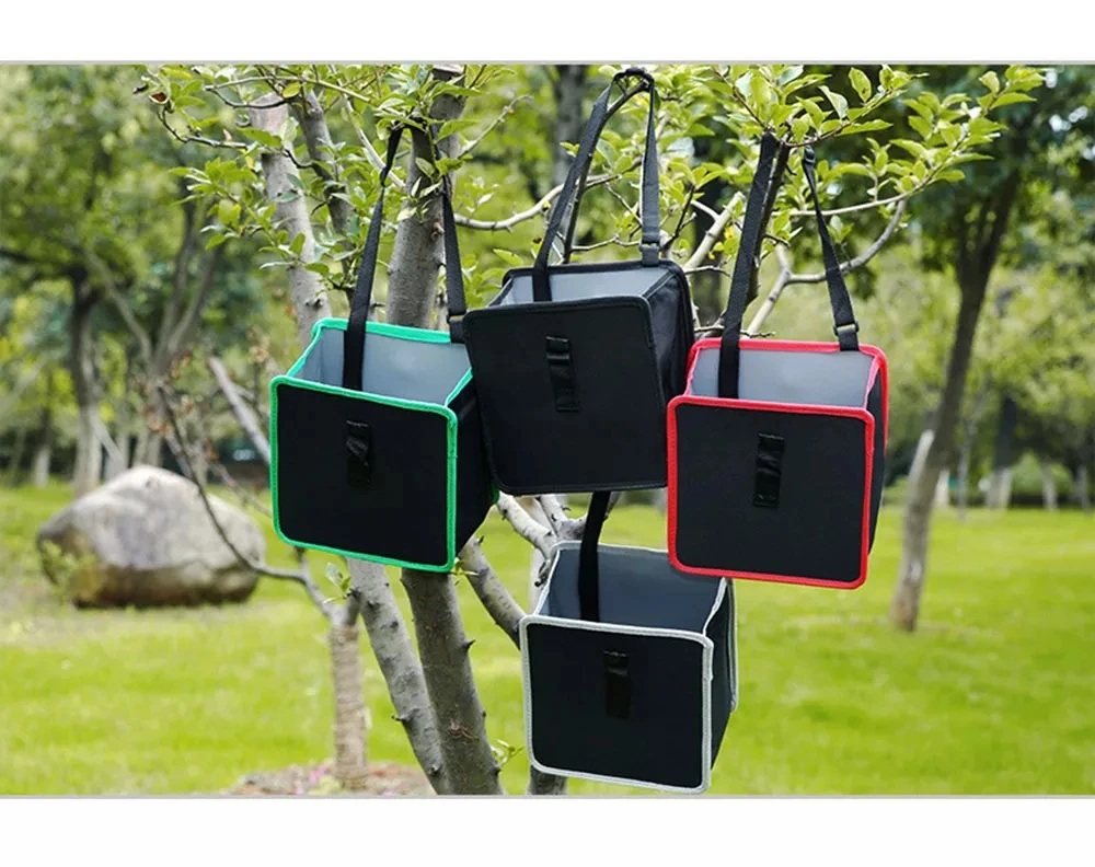 Factory Hot Sale Foldable Car Trash Can Waterproof Hanging Trash Can With Side Bags Garbage Bag For Cars