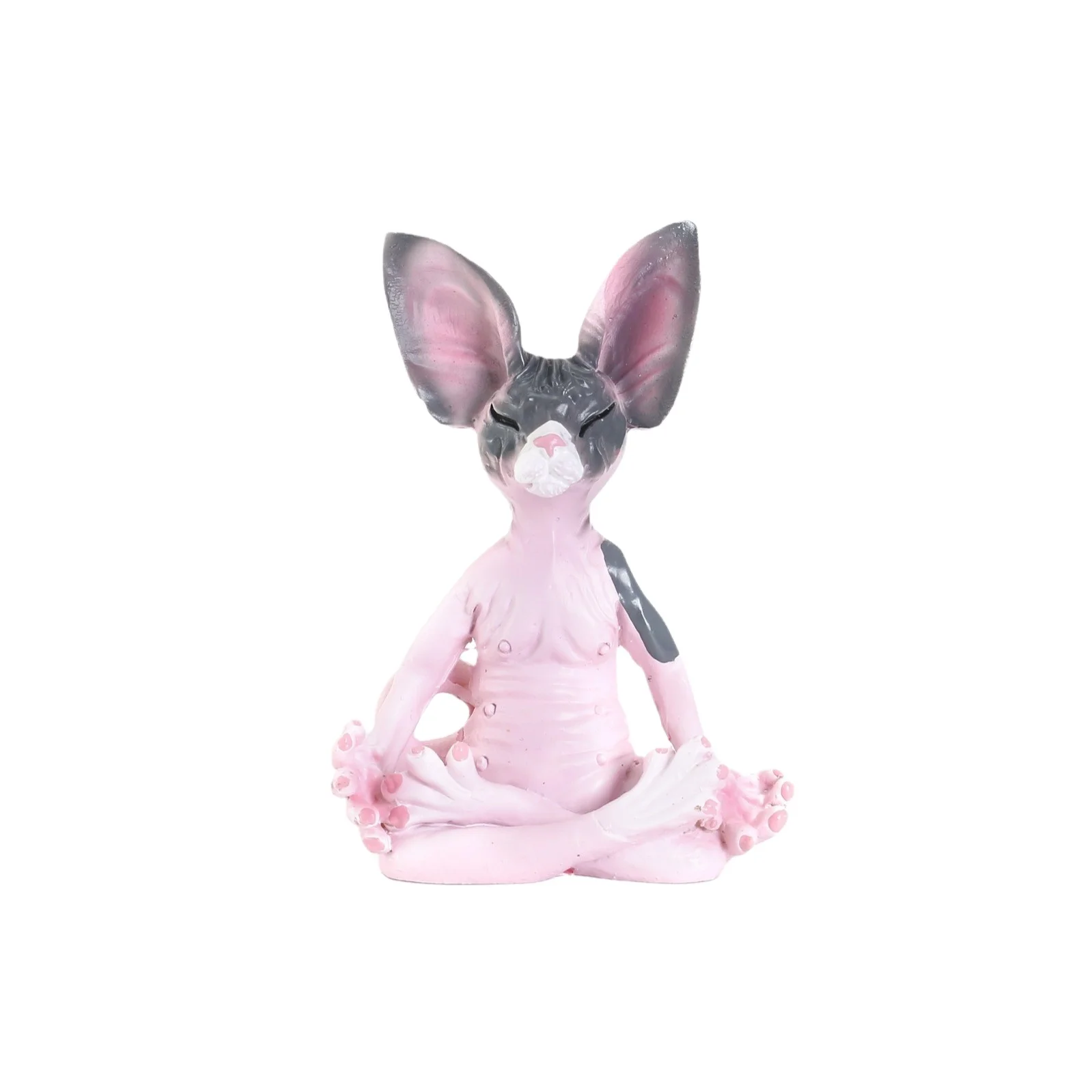 Cartoon cute creative meditation thinking animal kittens resin handicrafts decoration home decorations