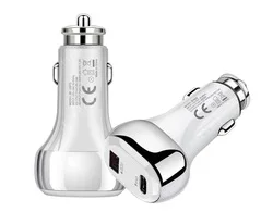 2021 New PD QC 3.0 Car Charger Fast Charging For iPhone 12 Pro XS Xiaomi 7 8 Samsung S10 Mobile Phones Dual USB Charger in Car