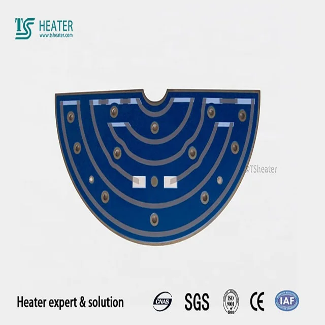 Fast thick film  heater circuit heating thermal resistors thick film heater