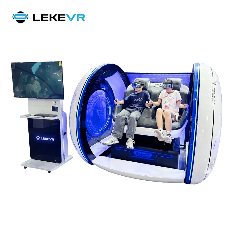 LEKE VRTheme Park Business Simulator 2 Seat 5D 7D 9D Egg Virtual Reality Motion Cinema Game Machines