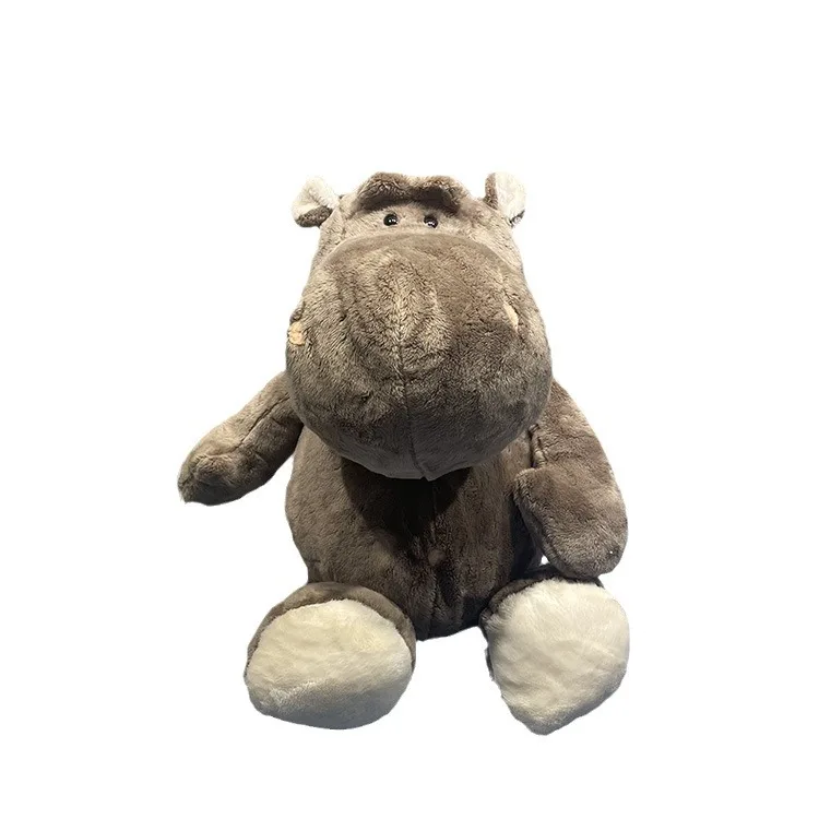 Real Life Hippo Plush Toy Realistic Wild Animals Stuffed Toys Lifelike Hippopotamus Soft Toys