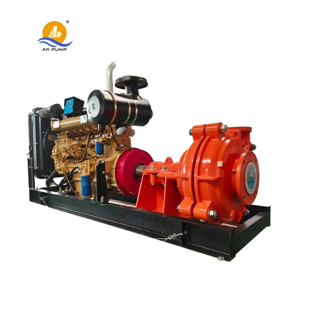 high pressure mine gold dredging heavy duty diesel slurry pump