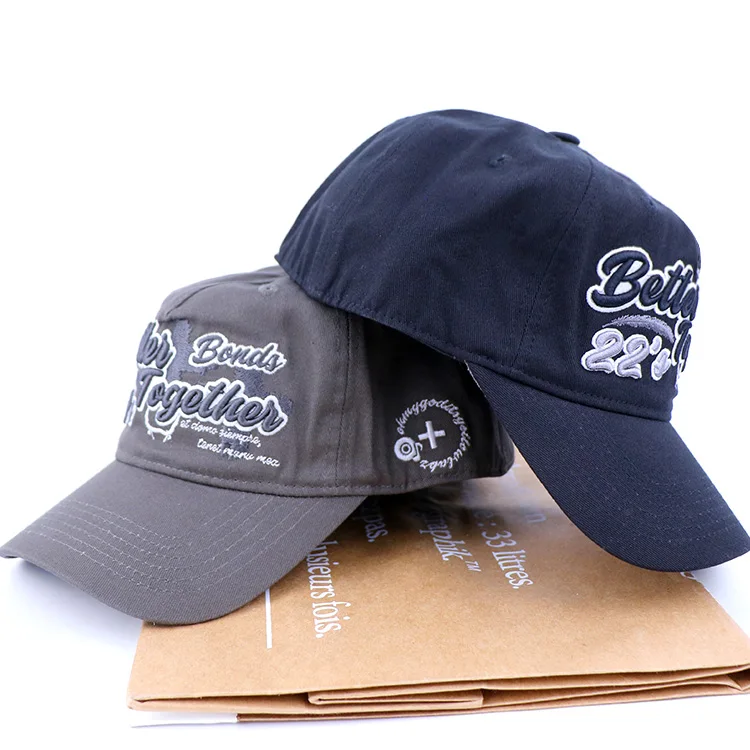 manufacturer cotton 6 panel 3d embroidery dad hats with custom logo