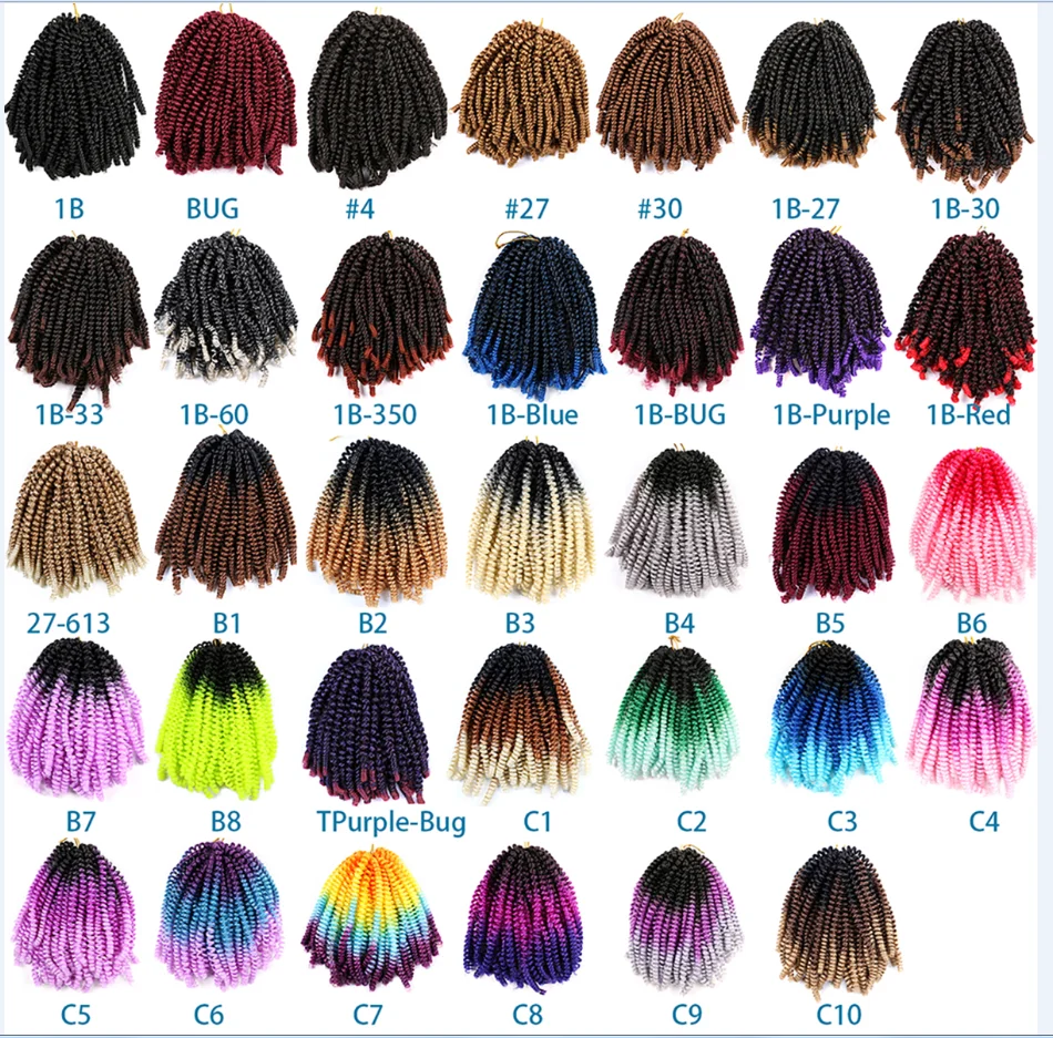 Onst оптом Пружинные плетеные крючком косы синтетические плетеные Волосы Курчавые Кудрявые удлинители крючком в коробке 2X искусственные локоны плетеные волосы