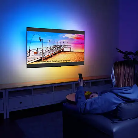 Лидер продаж новейшая версия 2 1 HDMI TV комплект с атмосферной подсветкой тот же экран интеллектуальная настенная Светодиодная лента для телевизора