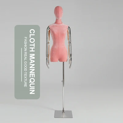 Popular 1/2 Half Body Female Women Articulated Mannequin Arms Fabric Fixable Dress Form Mannequins