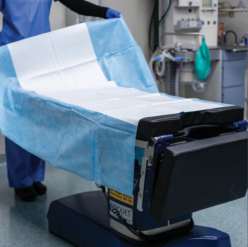 Hospital Medical Absorbent Non-Woven Sheet Disposable Bed Sheet Operating Room Use