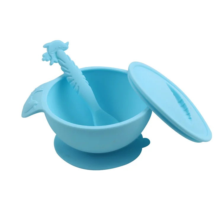 ONEQUAN Spill Proof Bowls for Toddlers, Suction Baby Bowls with Lids, Food Grade Silicone Bowls for Babies