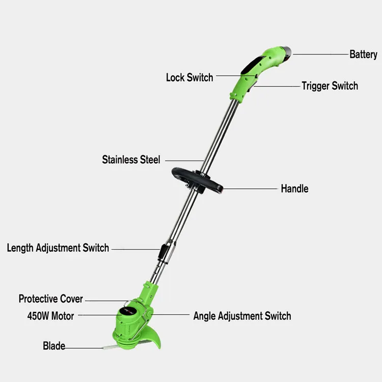 New Garden Tools Mini Grass Trimmer Portable Battery Electric Brush Cutter