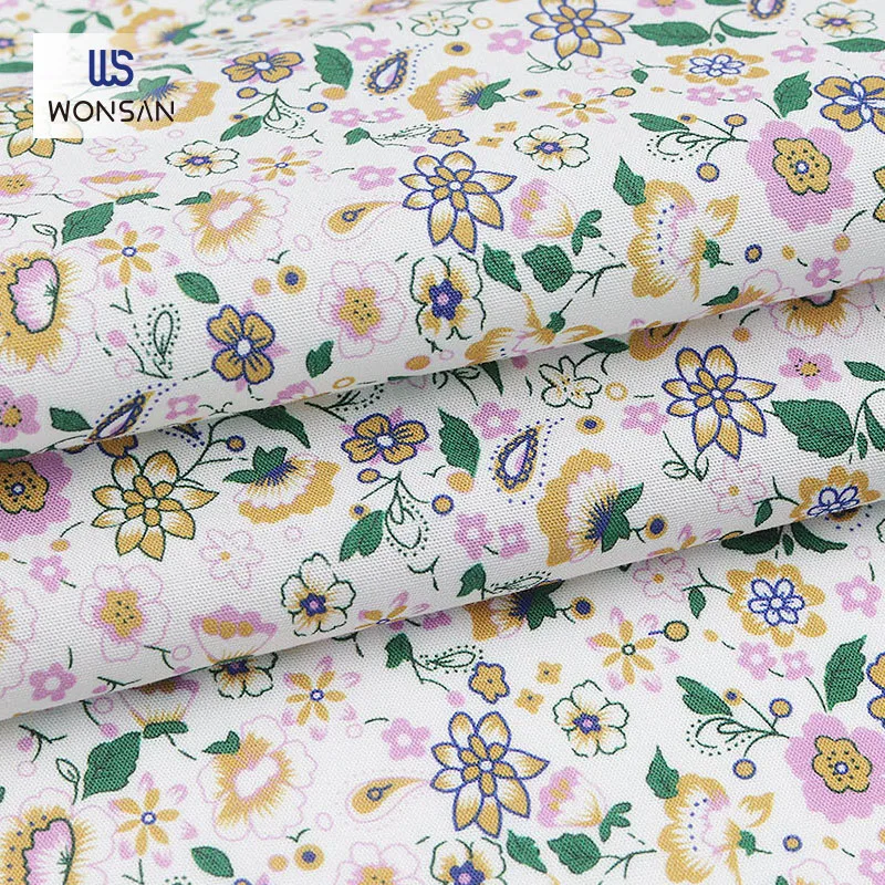40S 100% cotton digital printing fabric with custom flower pattern for dress