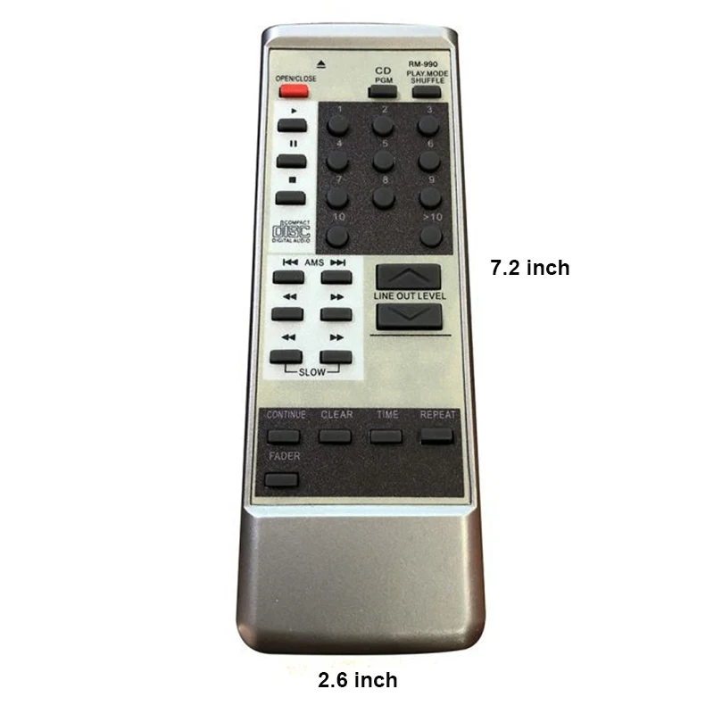 RM 990 for Sony CD Player Remote Control CDP 611 CDP227 CDP228 ABS Replacement
