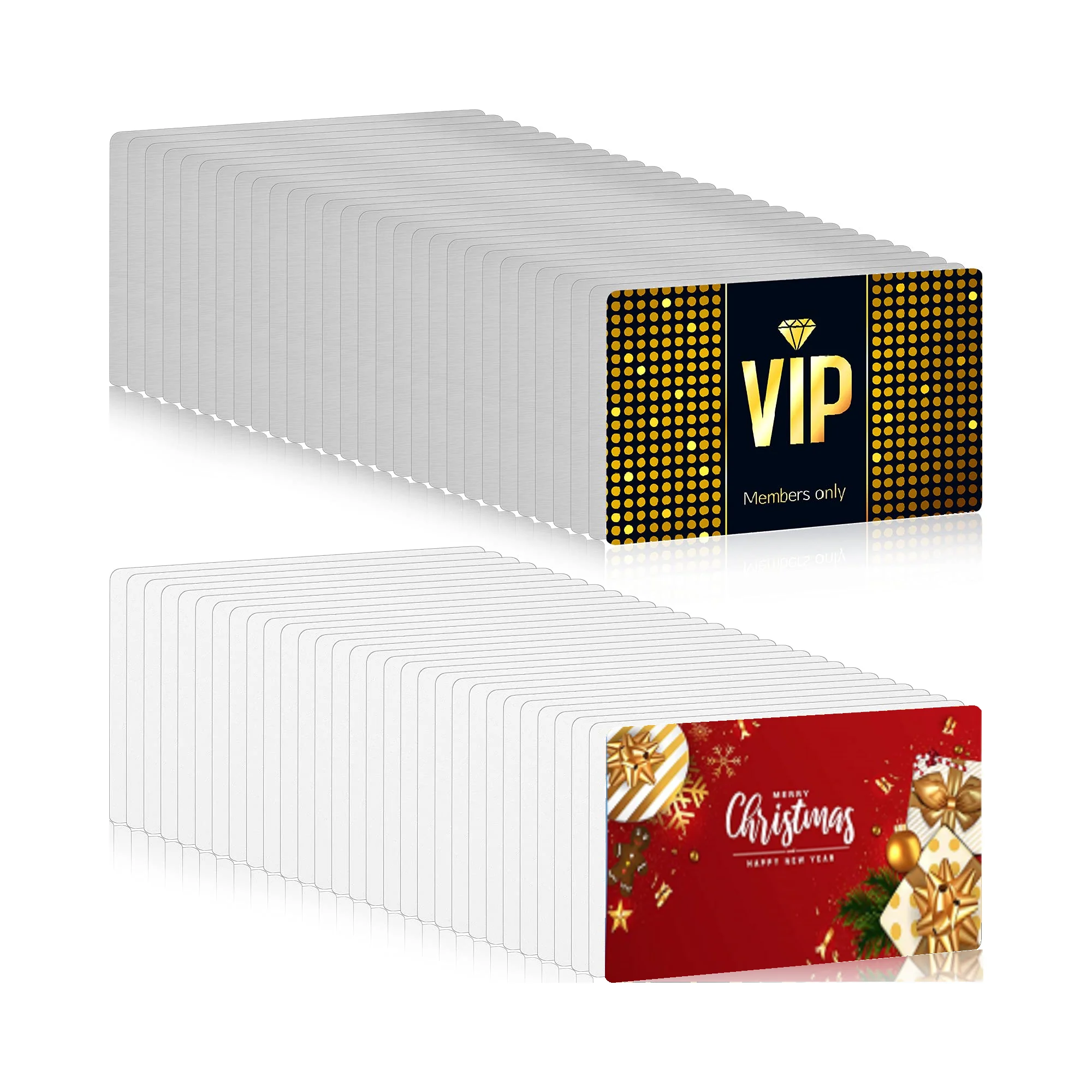 Custom Printing 0.22mm Double Sided White Metal Blank Sublimation Aluminum Business Card