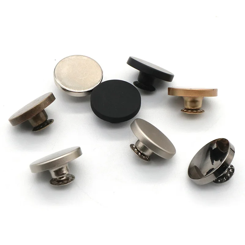 Hot selling fashion custom embossed alloy shank  button logo metal  jean buttons for jean