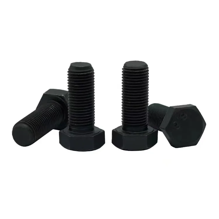 DIN933 Black Phosphate Hex Head Bolt factory 5/16-18 Hex Cap Bolts Grade 8 Alloy Steel Black Oxide