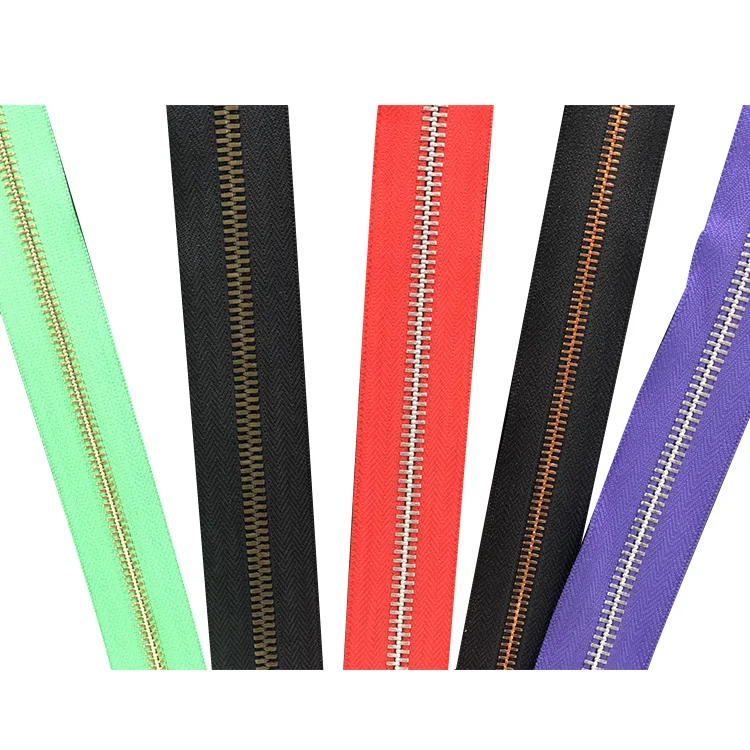 Metal Zippers by The Yard 3# 5# 8# Silver Golden Y Teeth Zipper Bulk Black Zipper Tape