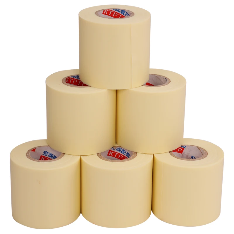 Anti-aging Glossy Surface PVC Air Conditioning Pipe Wrapping Tape Without glue Insulation Pipe Winding Belt 6cm*10m roll