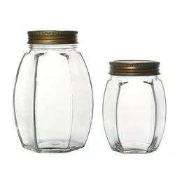 300ml 500ml High Quality Metal Lid Honey Glass Package Customize Food Glass Jar Manufacturers