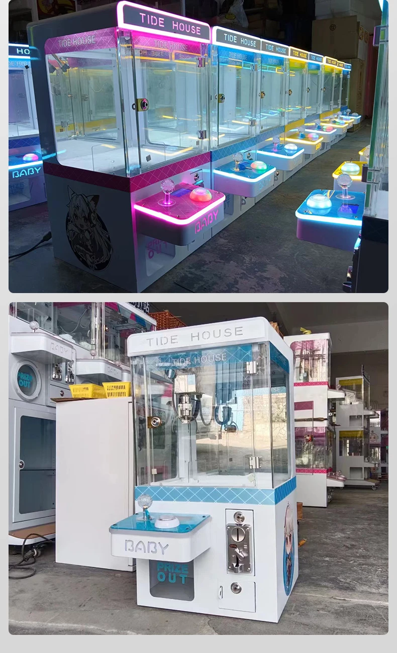 New Style Mini Plush Toy Gift Crane Claw With Bill Acceptor Coin Operated Game Machine_18