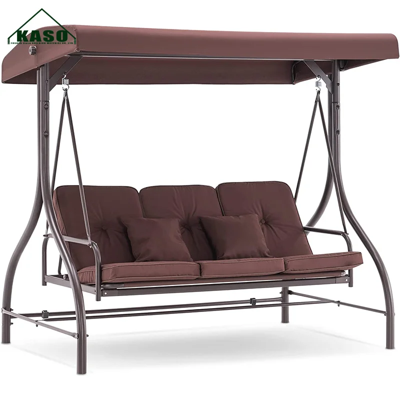 Canada Person Patio Canopy Furniture 300 Lb Capacity 3-Seat Seater 3 Seats Hotel Swing Chair